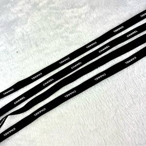 CHANEL black and white ribbon 2 Yards